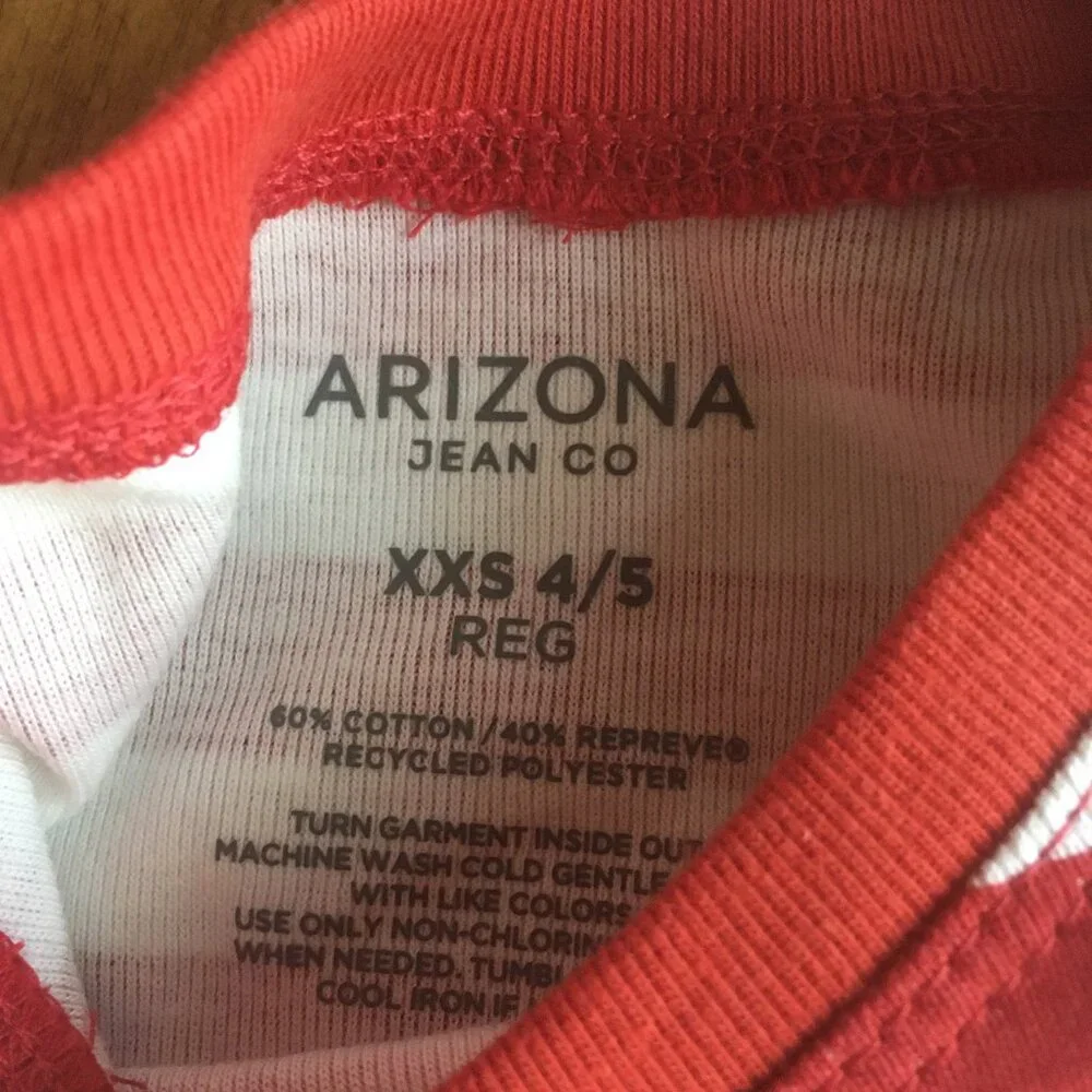 Arizona red stripe tee XXS (4/5) NWT